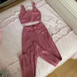 gymshark Dusty rose pink gym set